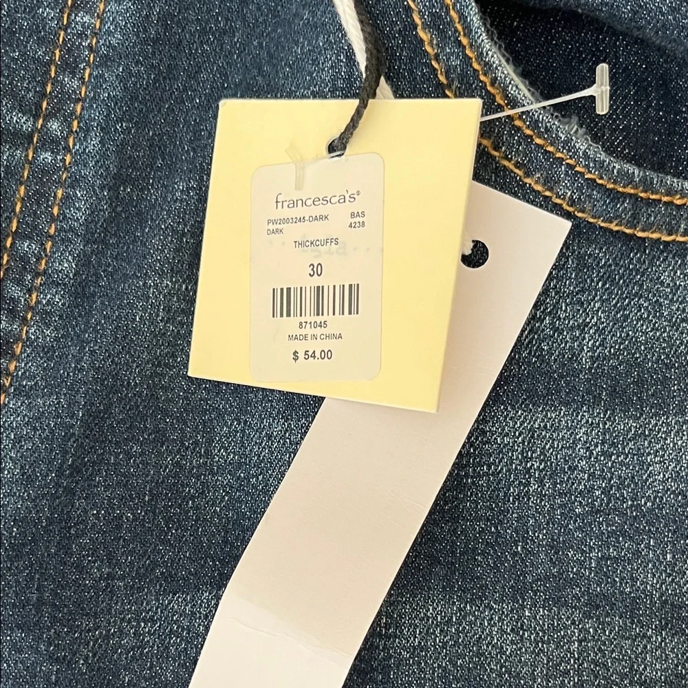 tgla Dark Blue Denim Jeans with cuffs- new - Picture 6 of 6